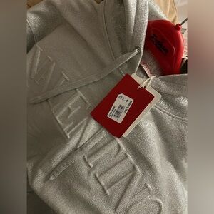Valentino Metallic Silver Sweatshirt